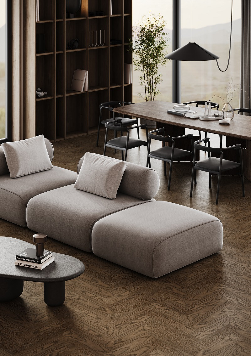 Кварцевый паркет Quartz Parquet Штучный паркет Дуб Брауни 44-413 5/0,6 мм