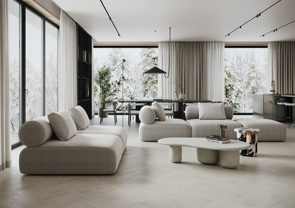 Кварцевый паркет Quartz Parquet Штучный паркет Дуб Песочный 44-408 5/0,6 мм