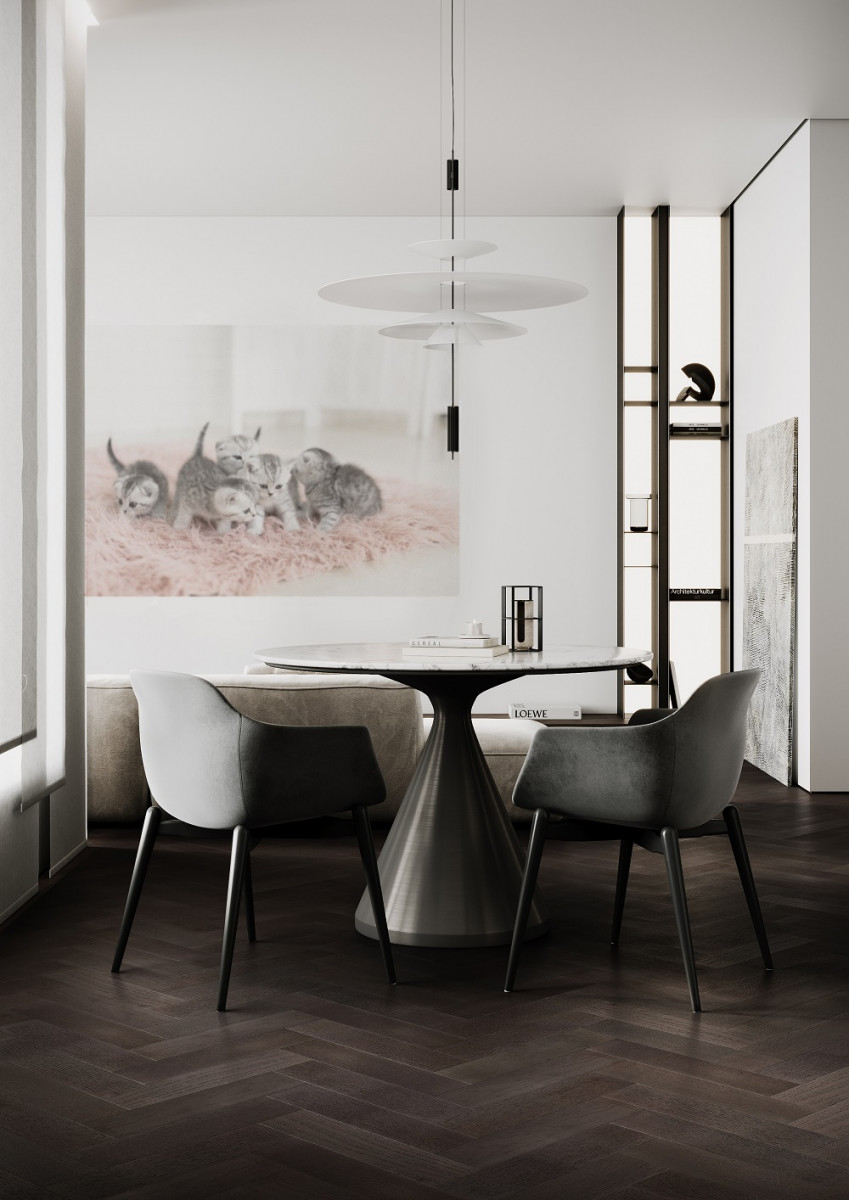 Кварцевый паркет Quartz Parquet Штучный паркет Дуб Смоляной 44-1258-01 5/0,6 мм