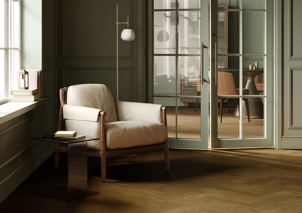  Кварцевый паркет Quartz Parquet Штучный паркет Дуб Кедровый Латте 44-1258-59 5/0,6 мм